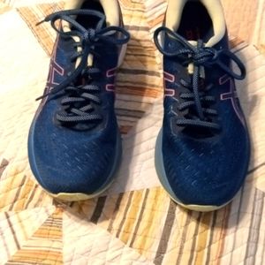 Asics Womens Gel Kayano 27 1012A649 Blue Running Shoes Sneakers Size 11 Med.